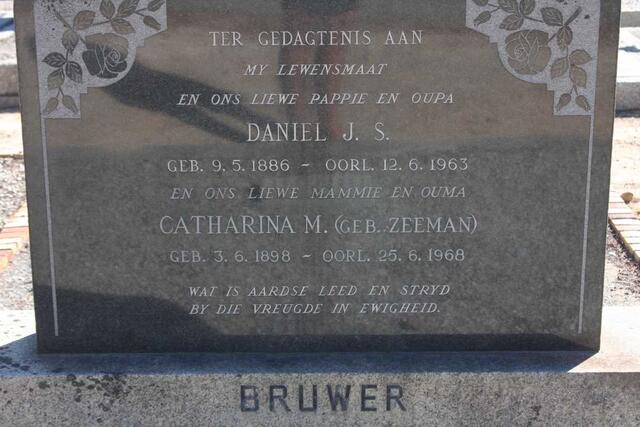 BRUWER Daniel J.S. 1886-1963 & Catherina M. ZEEMAN 1898-1968