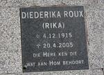 ROUX Diederika 1915-2005