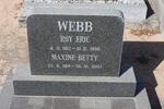 WEBB Roy Eric 1917-1989 & Maxine Betty 1919-2003