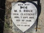 ROUX M.S. nee CLASSENS -1925