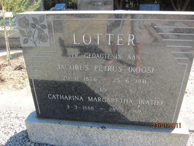 LÖTTER Jacobus Petrus 1874-1931 & Catharina Margaretha 1888-1969