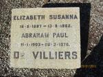 VILLIERS Abraham Paul, de 1903-1978 & Elizabeth Susanna 1897-1962