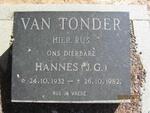 TONDER Hannes, van 1932-1982