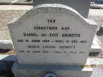 SIEBRITS Daniel Du Toit 1900-1957 & Maria Louisa 1903-1994