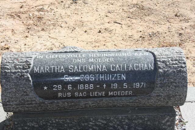 CALLACHAN Martha Salomina nee OOSTHUIZEN 1888-1971