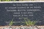 LIEBENBERG Susanna Aletta 1883-1950