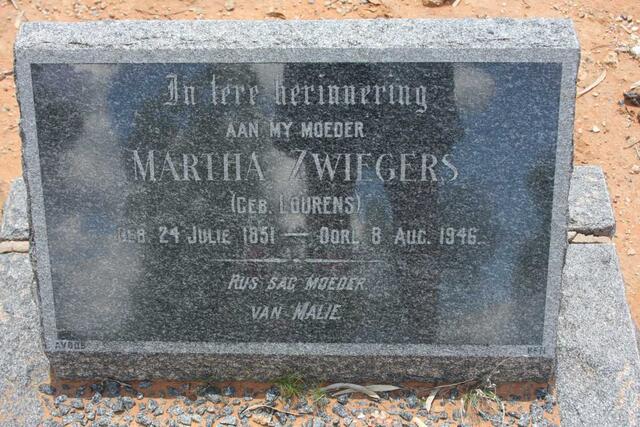 ZWIEGERS Martha nee LOURENS 1851-1946