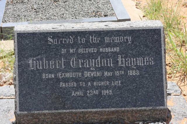 HAYMES Hubert Craydon 1883-1949
