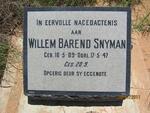 SNYMAN Willem Barend 1889-1947