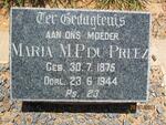 PREEZ Maria M.P., du 1875-1944