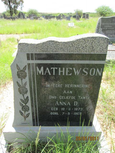 MATHEWSON Anna D. 1873-1965
