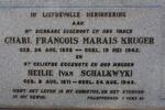 KRUGER Charl Francois Marais 1858-1942 & Heilie VAN SCHALKWYK 1871-1948 