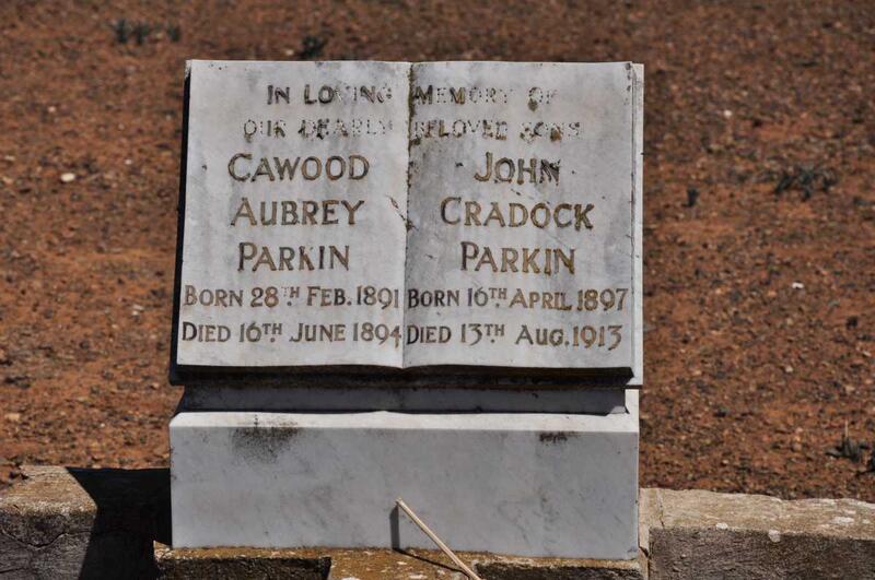 PARKIN Cawood Aubrey 1891-1894 :: PARKIN John Cradock 1897-1913