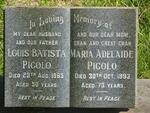 PICOLO Louis Batista -1965 & Maria Adelaide -1993