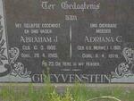 GREYVENSTEIN Abraham J. 1900-1965 & Adriana C. V.D. MERWE 1901-1978