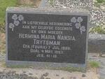 TRYTSMAN Hermina Maria Nansia nee FOURIE 1886-1957