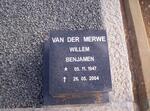MERWE Anna Jacoba, van der nee VILJOEN 1920-2004 :: VAN DER MERWE Willem Benjamen 1947-2004