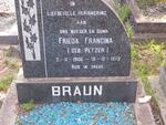 BRAUN Frieda Francina nee PETZER 1906-1972