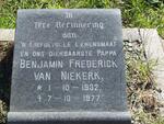 NIEKERK Benjamin Frederick, van 1932-1977