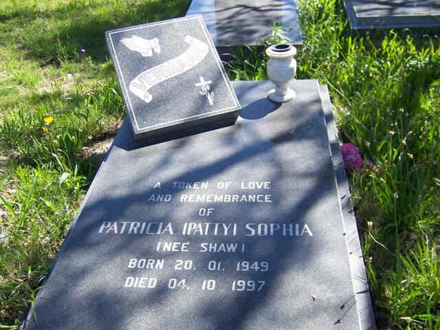 VERMAAK Patricia Sophia nee SHAW 1949-1997