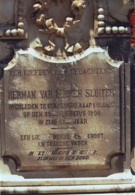 SLUITER Herman van Loenen -1900