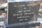 SPRINGHALL Myrtle Frances 1899-1971