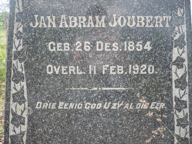 JOUBERT Jan Abram 1854-1920
