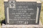 HAUPT Lettie nee FRANCK 1924-1951