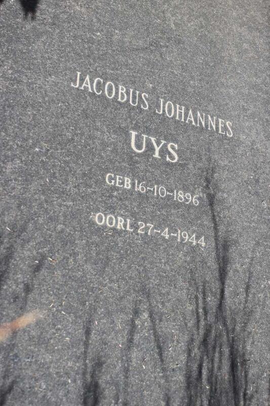 UYS Jacobus Johannes 1896-1944