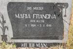 WEIDEMAN Maria Francina geb KLEYN 1904-1948