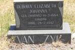 ZYL Debora Elizabeth Johanna, van nee MARAIS 1884-1942