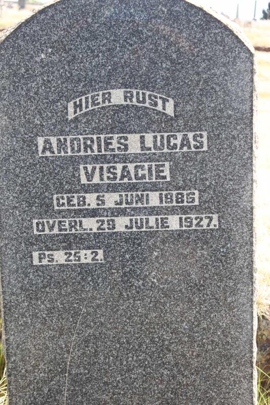 VISAGIE Andries Lucas 1886-1927