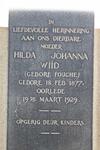 WIID Hilda Johanna geb FOUCHE 1877-1929