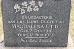 OTTO Magdalena 1916-1930
