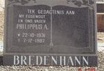 BREDENHANN Philippus A. 1931-1987
