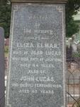 LUCAS John -1894 & Eliza ELMAR -1882