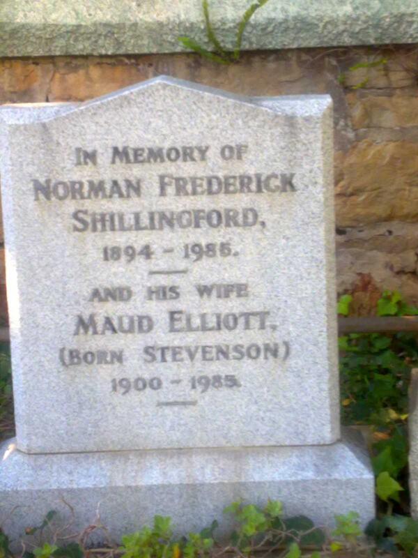SHILLINGFORD Norman Frederick 1894-1985 &  Maud Elliott STEVENSON 1900-1985