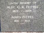 FETTES Alec C.K. 1877-1958 & Agnes 1881-1971