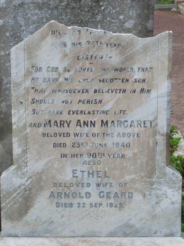 GEARD Charles Edward & Mary Ann Margaret -1940 :: GEARD Ethel  -1925