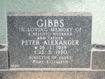 GIBBS Peter Alexander 1938-1990