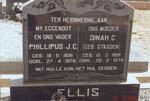 ELLIS Phillipus J.C. 1891-1976 & Dinah C. STASSEN 1891-1978