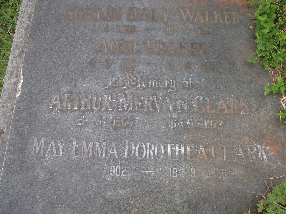 CLARK Arthur Mervyn 1904-1972 & May Emma Dorothea 1902-1986