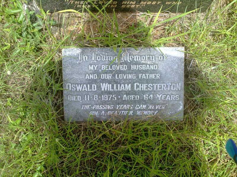 CHESTERTON Oswald William -1975