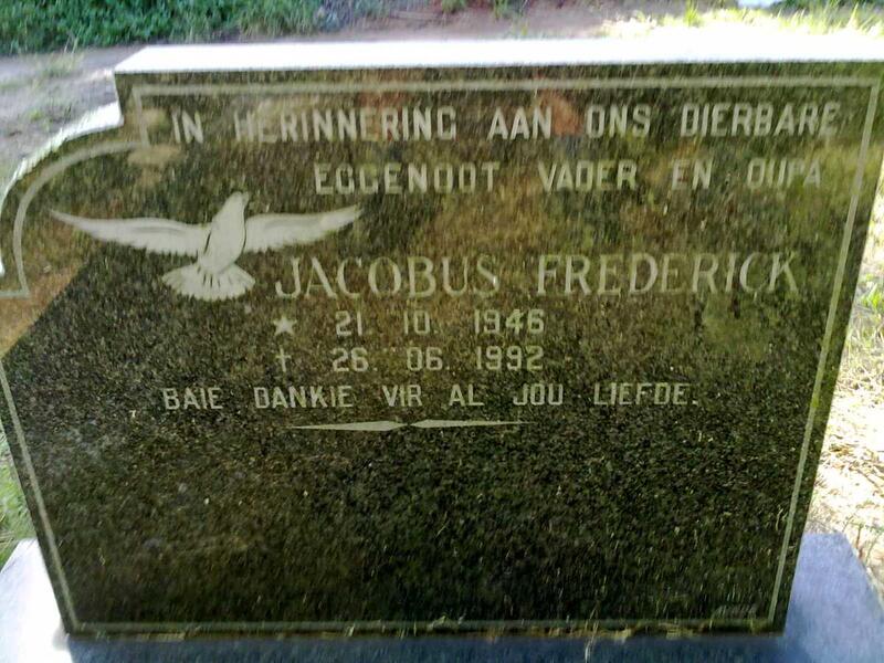 ? Jacobus Frederick 1946-1992