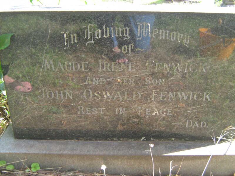 FENWICK Maude Irene -1937 :: FENWICK John Oswald -1969