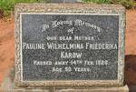 KAROW Pauline Wilhelmina Friederika -1928