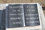 OLIVIER J.W.A. 1896-1962 & Hendrina J. 1903-1978