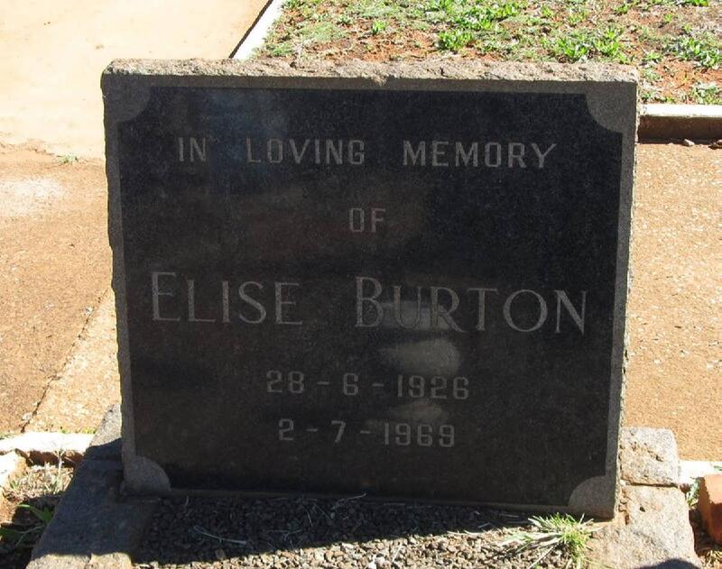 BURTON Elise 1926-1969