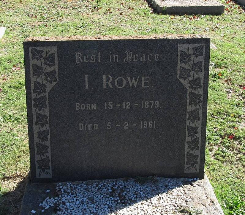 ROWE I. 1879-1961