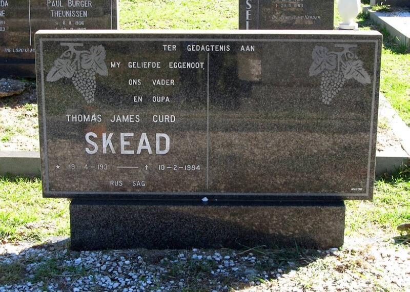 SKEAD Thomas James Curd 1931-1984